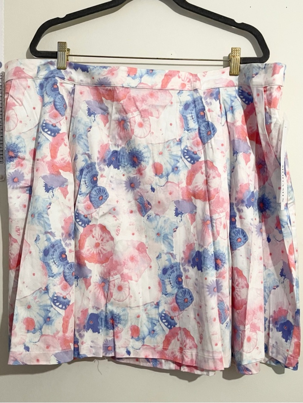 NWT! MODAMIX Women's Floral Pleated Skirt - Pink & Blue Size 22W
